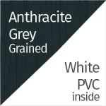 Anthracite Grey Grained & White PVC